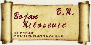 Bojan Milošević vizit kartica
